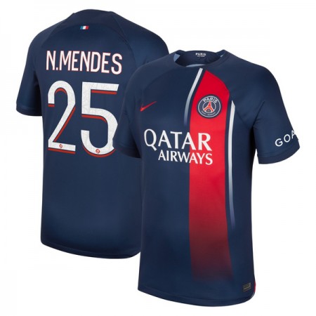 Paris Saint Germain 2023-24 N.Mendes 25 Thuisshirt